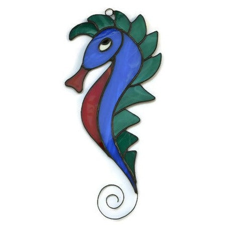 Stained Glass Seahorse Suncatcher