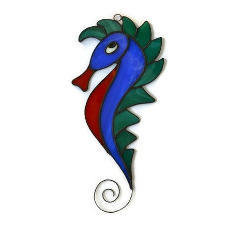 Stained Glass Seahorse Suncatcher