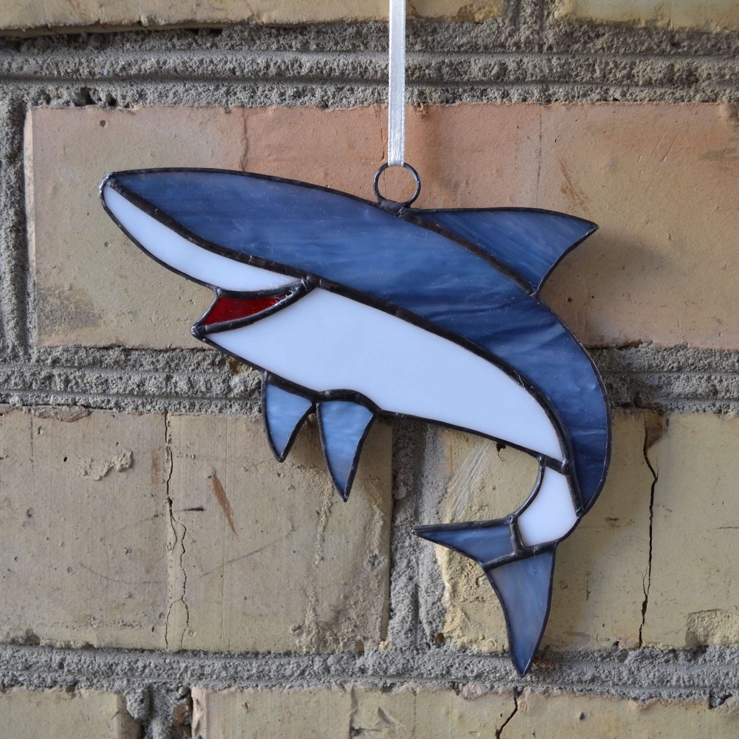 Stained Glass Shark Suncatcher