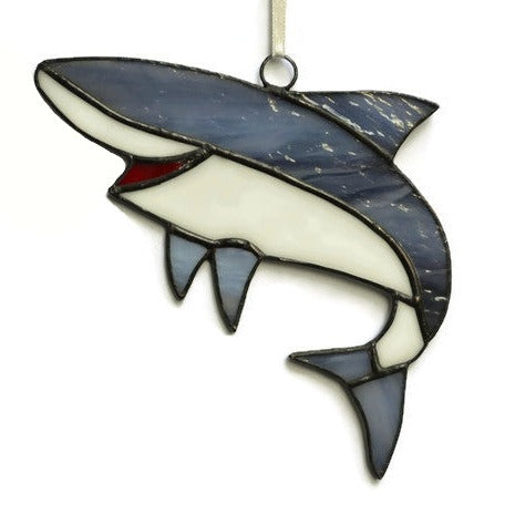 Stained Glass Shark Suncatcher