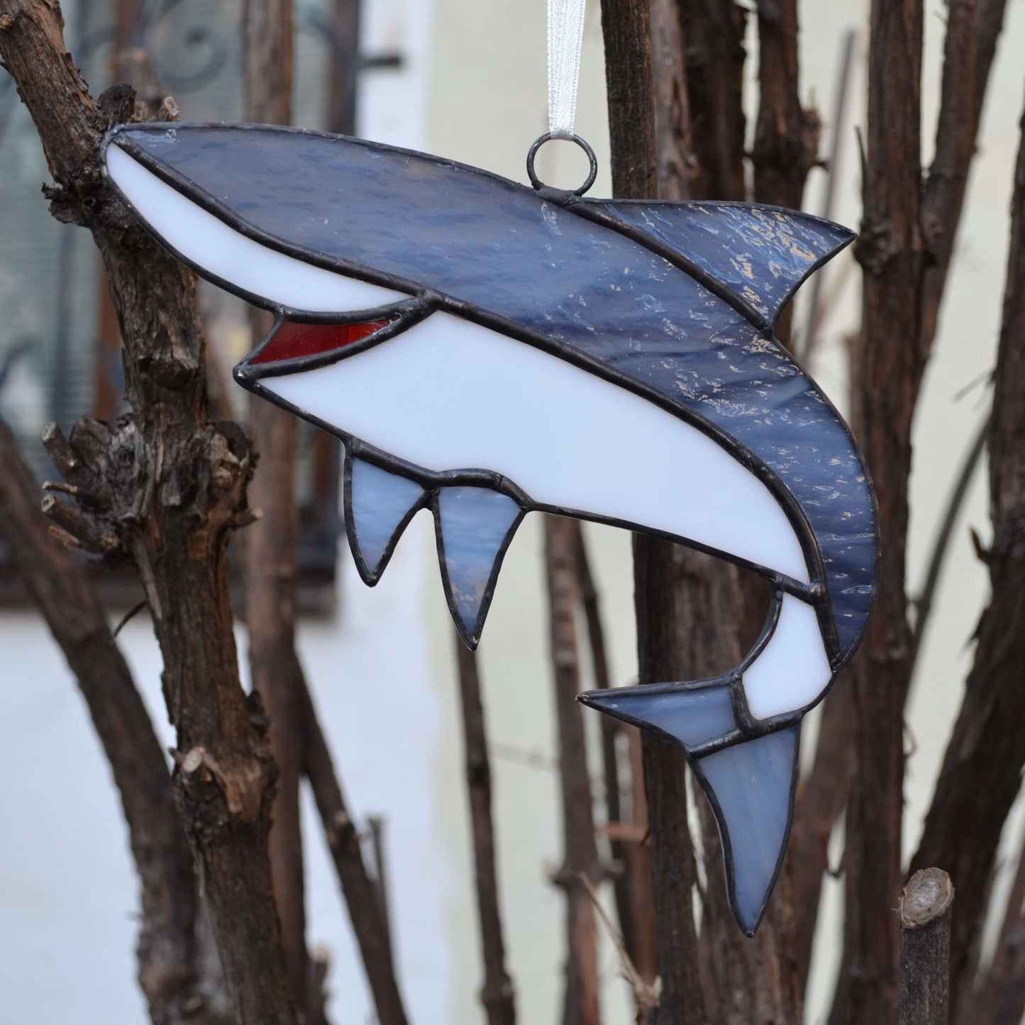 Stained Glass Shark Suncatcher