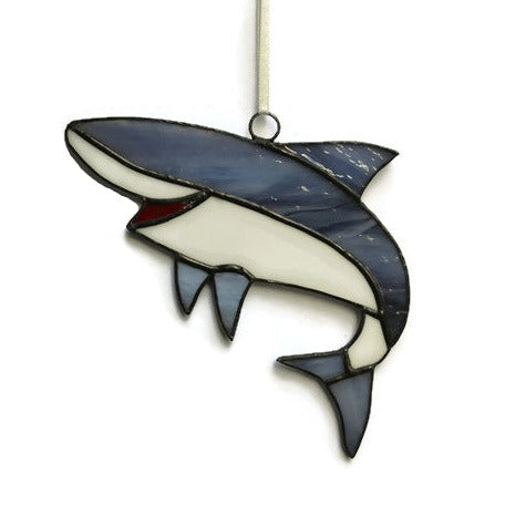 Stained Glass Shark Suncatcher