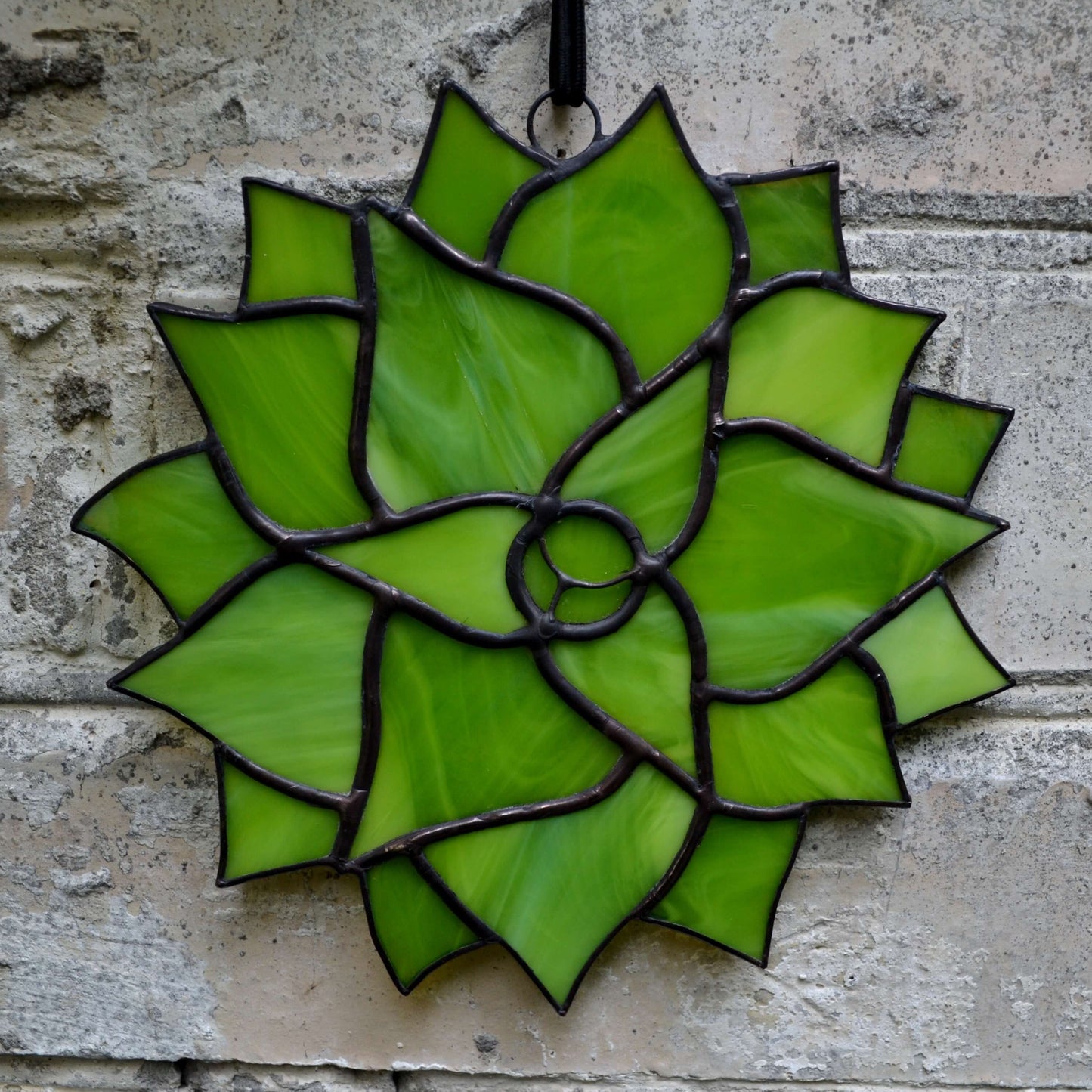 Stained Glass Succulent Suncatcher