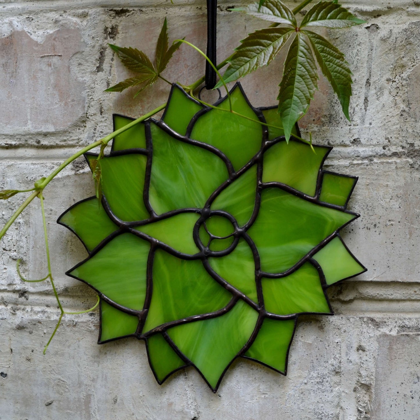 Stained Glass Succulent Suncatcher