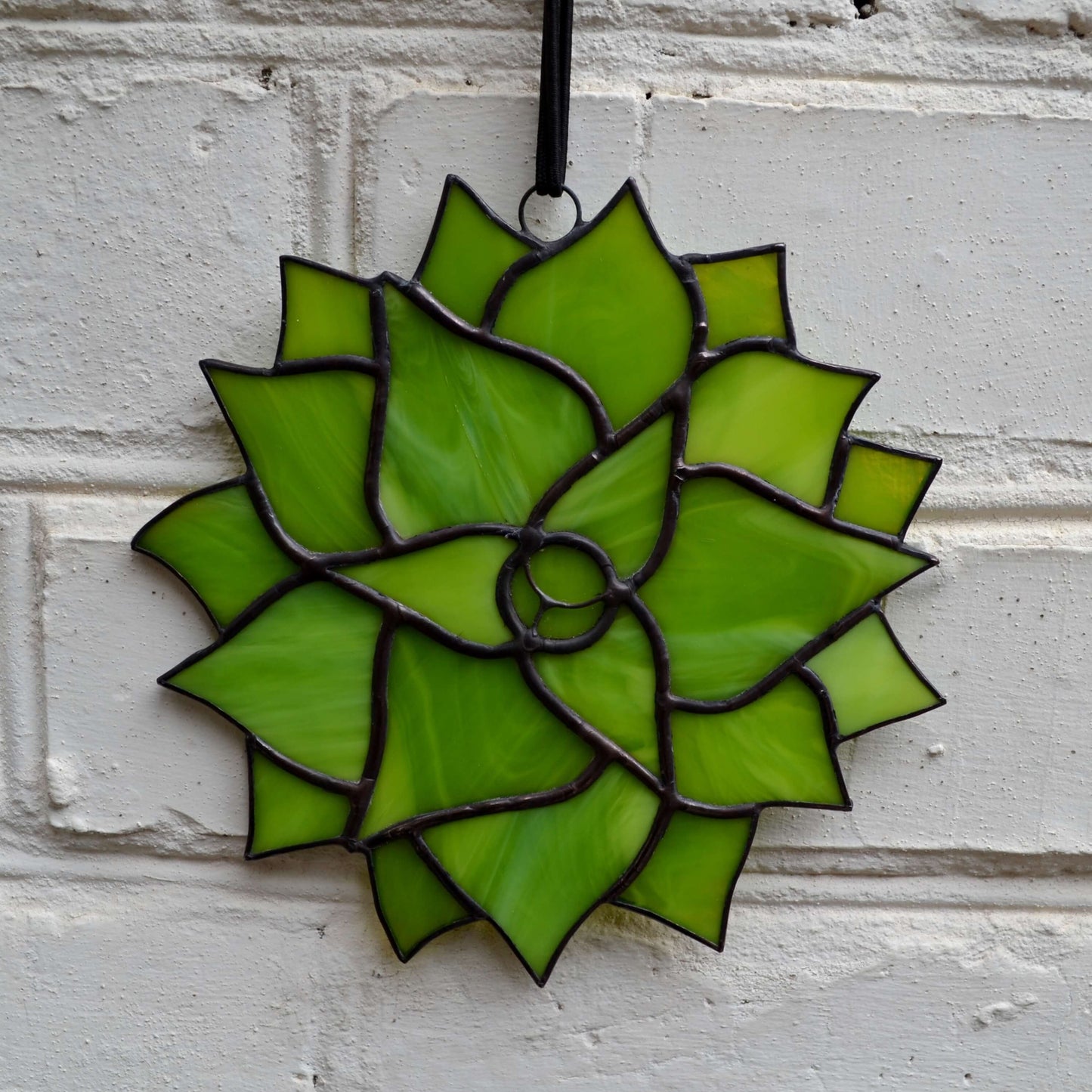 Stained Glass Succulent Suncatcher