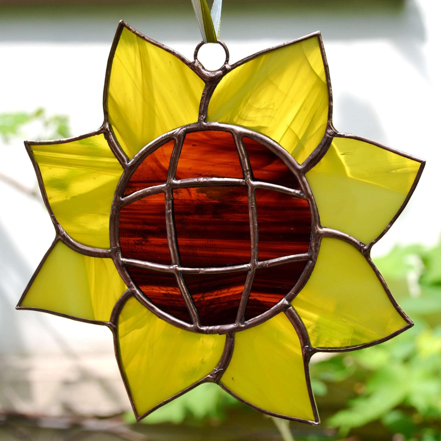 Stained Glass Sunflower Suncatcher