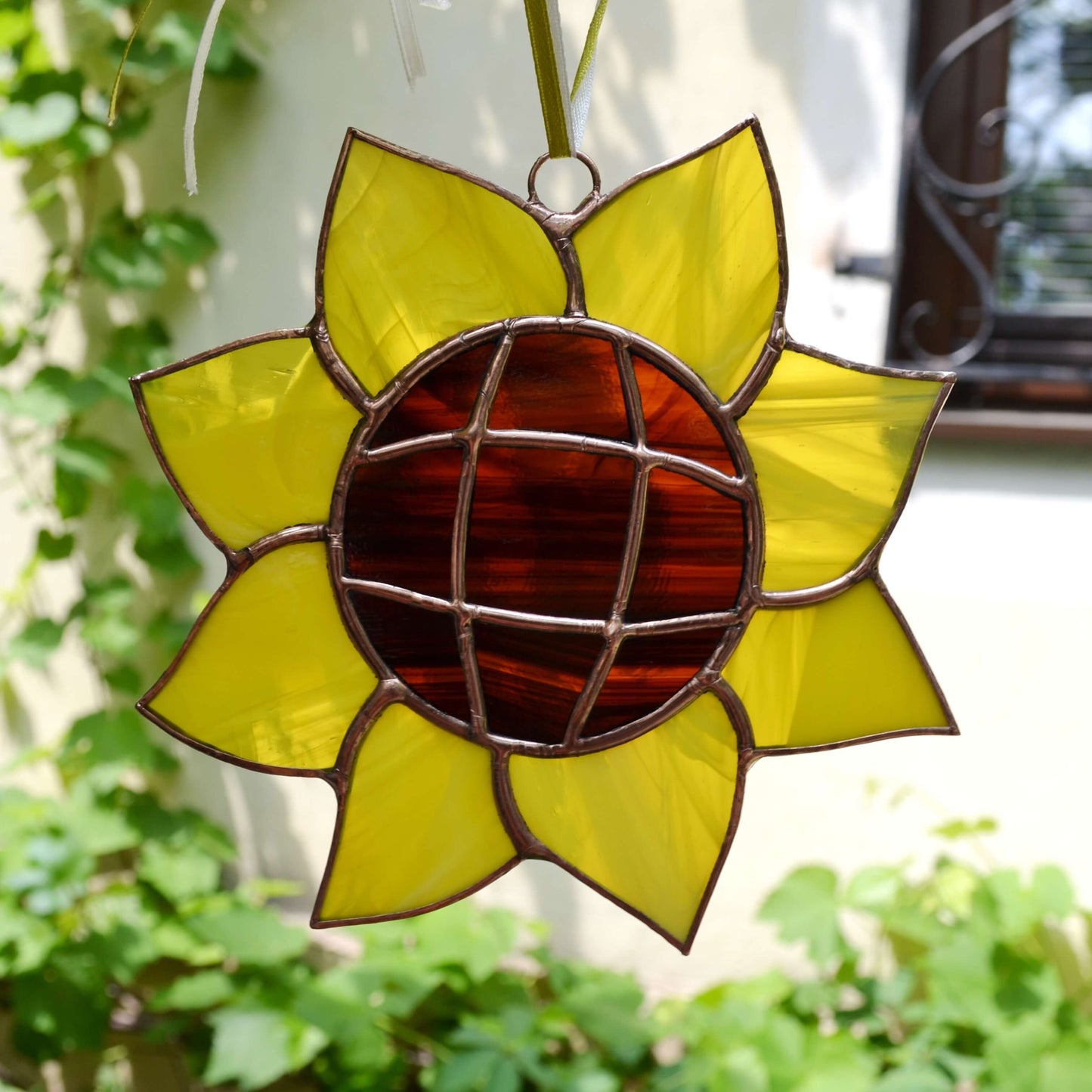 Stained Glass Sunflower Suncatcher